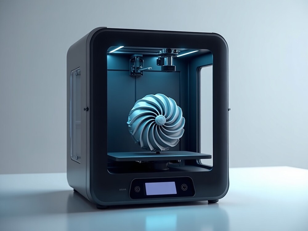 Ucuz3D teknolojik 3D baski Teknolojik FDM 3D yazici karmasik bir muhendislik parcasi basarken — Ucuz3D